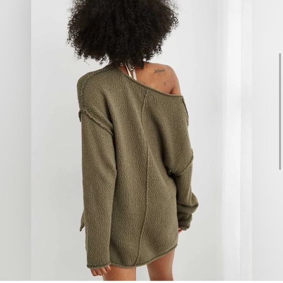 NWT Aerie Oversized Voop Sweater oversized Large - Picture 6 of 14